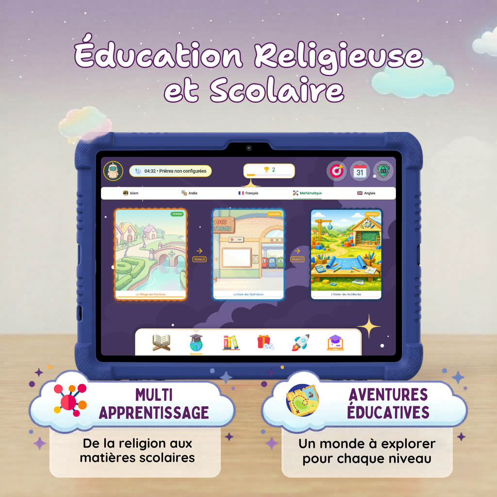 Coffret Éducatif Laqumi : Tablette 10.5" (6go + 128gb, 5G + Wifi ) + Protection + Sac de Transport